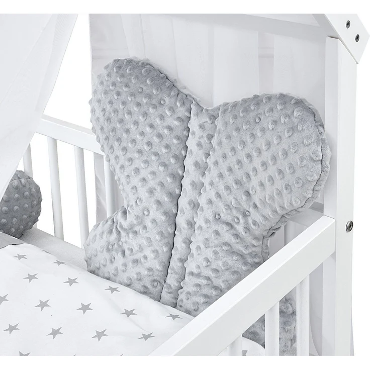 Baby-Delux Komplettbett Hausbett Babybett Schublade Schutzgitter Beißschienen Komplettset, 11-tlg, Kinderbett 60x120 cm weiß, Bettset verschiedene Designs – Bild 3