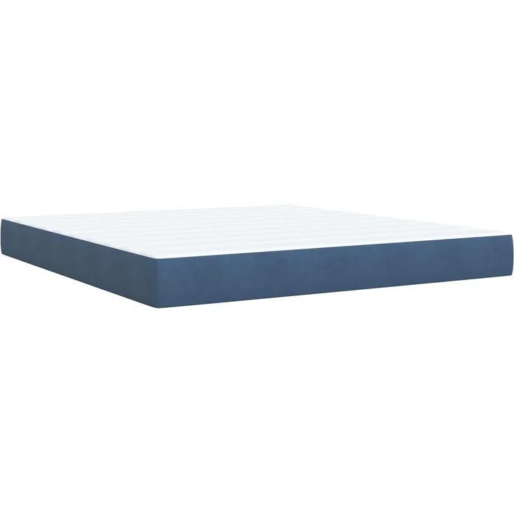 vidaXL LED-Speicherbett mit Matratze Dunkelblau 180 x 200 cm Samt 3459208 – Bild 7