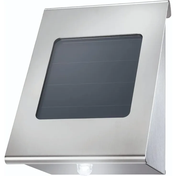 Solar Wandleuchte Metall, 3000K, 6500K umschaltbar, Solarmodul 0,2W