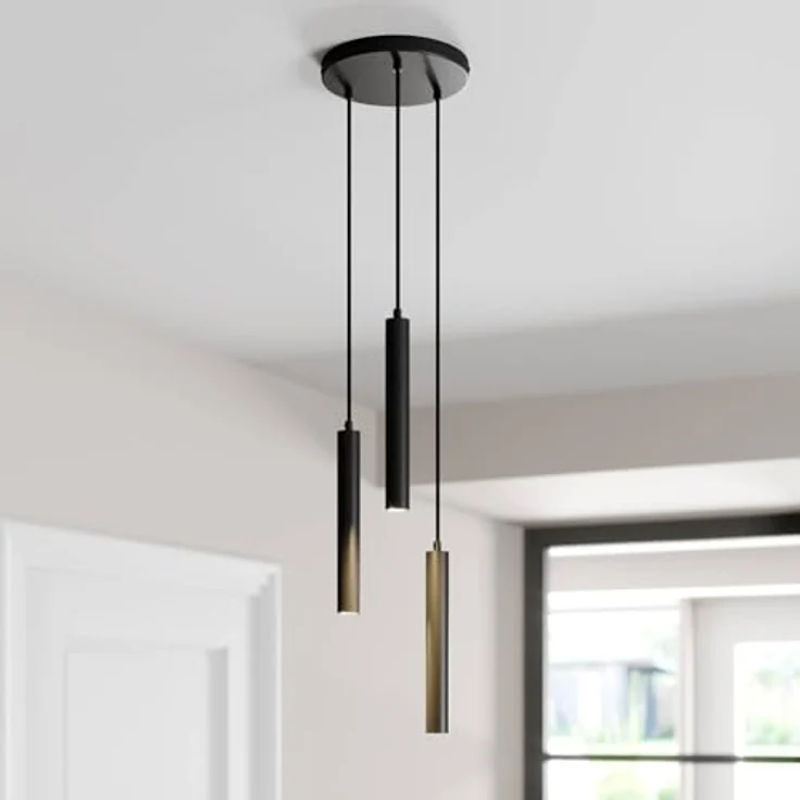 Arcchio LED-Pendelleuchte Franka, 3-flg., schwarz, Ø 24 cm, inklusive 3 x 4 W LED Leuchtmittel – Bild 2