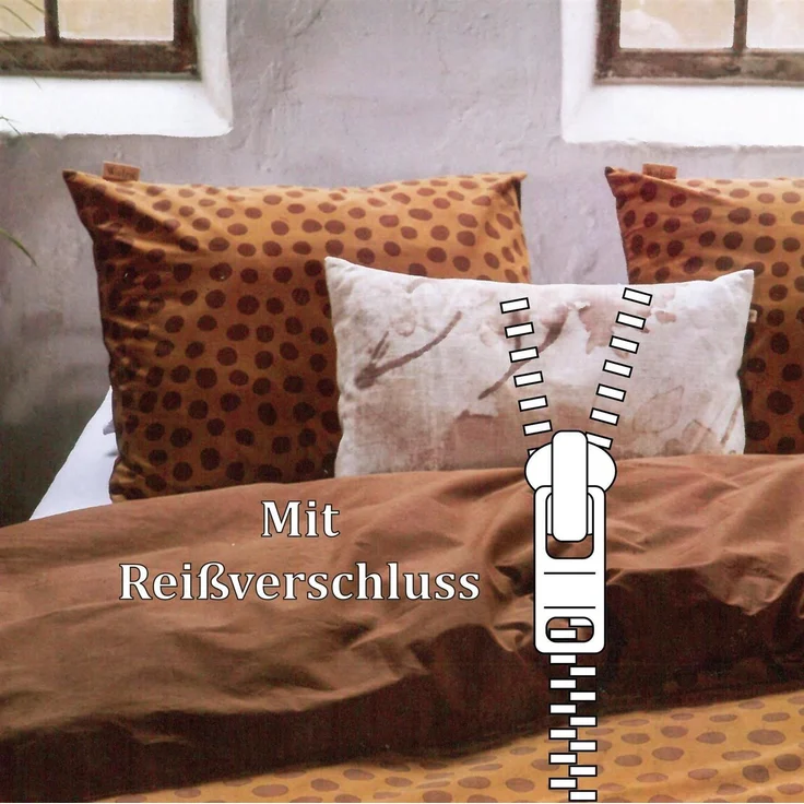 Bettwäsche Walra (135x200cm) Spots & Dots ( Warm Braun ) – Bild 4