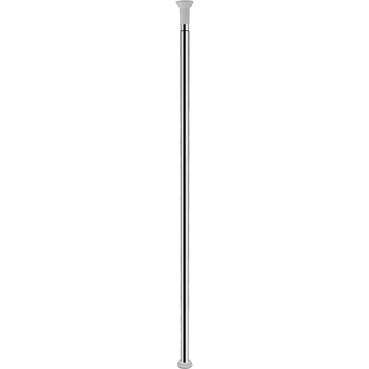 Eikuavons Edelstahl Duschvorhangstange 140-260 cm, Teleskopstange Klemmstange ohne Bohren, Ø25 mm,Edelstahl,Weiß