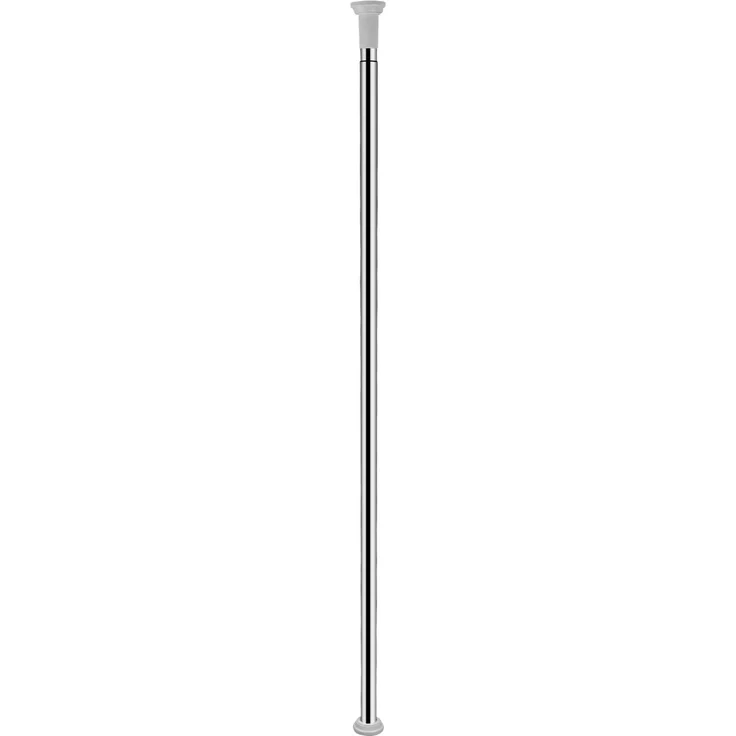 Eikuavons Edelstahl Duschvorhangstange 140-260 cm, Teleskopstange Klemmstange ohne Bohren, Ø25 mm,Edelstahl,Weiß – Bild 1