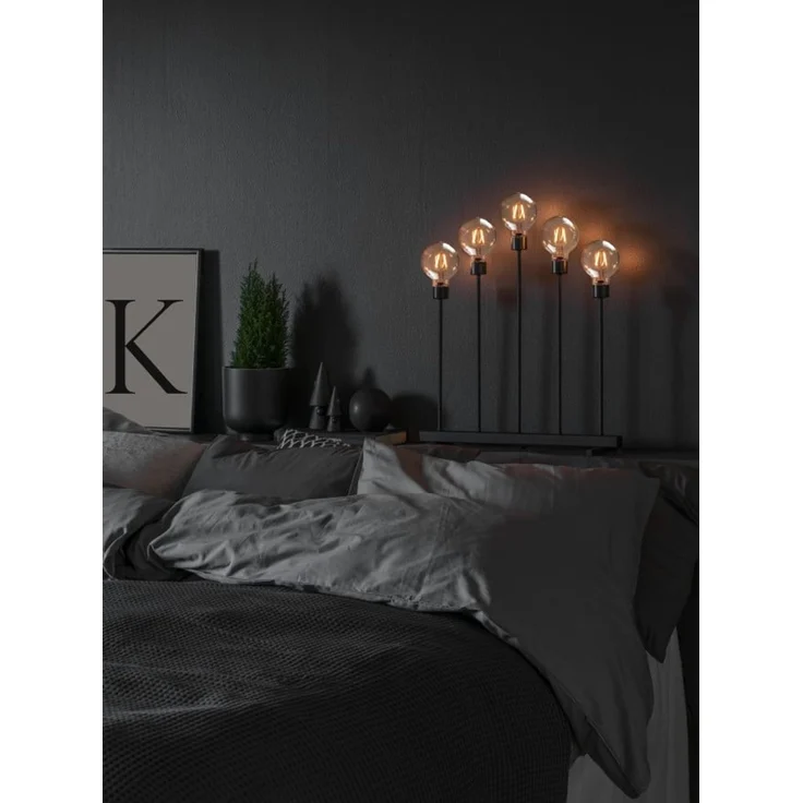 Konstsmide LED Leuchte gebogen dimmbar 5 runde Globes & 10 Dioden bernstein – Bild 2