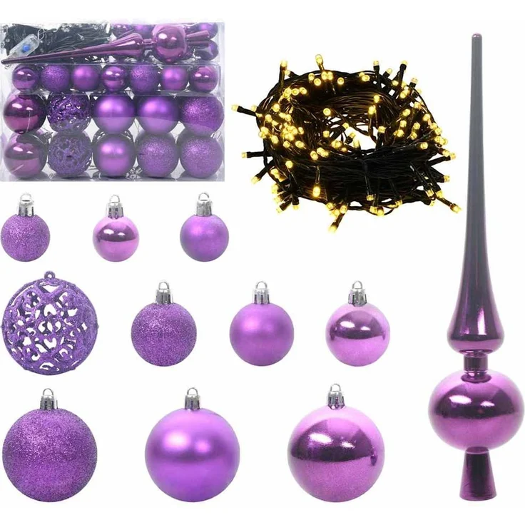 vidaXL Weihnachtsbaum mit LED-Beleuchtung Grün 150 cm PVC und Stahl 3396373 – Bild 6