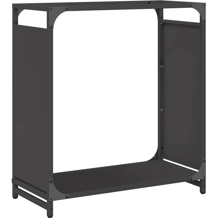 vidaXL Brennholzregal Schwarz 60x28x65 cm Kaltgewalzter Stahl 864199 – Bild 2