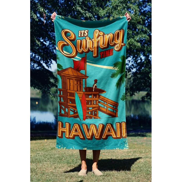 Mijolnir 'Surfing Time Hawaii 70' Strandtuch, Mehrfarbig, 70 x 130 cm – Bild 1