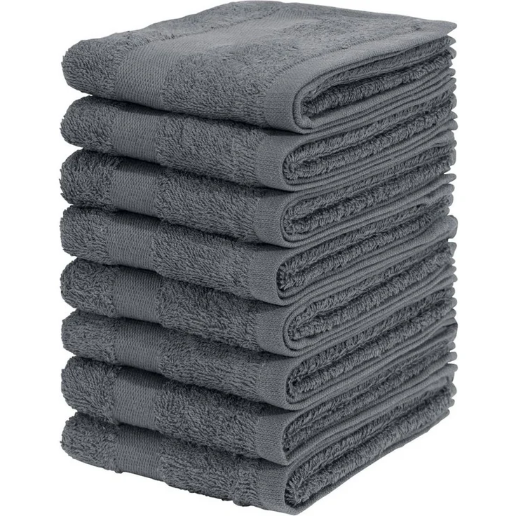 OTTO home Gästehandtücher Vanessa, 8 Gästehandtücher, 30x50cm, in Standard- und Premium-Qualität, Walkfrottee (Set, 8-St), Handtücher mit Bordüre, 100% Baumwolle, einfarbig, weich – Bild 5