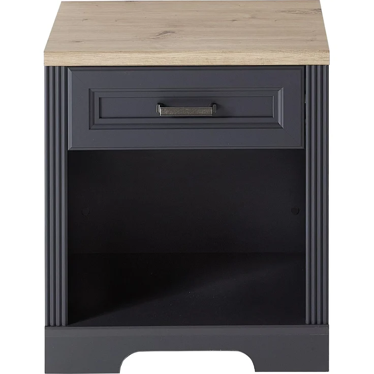 InnoStyle Rollcontainer JASMIN 1 Schubkasten Graphit Artisan Eiche Nachbildung 54x39x62 cm – Bild 1