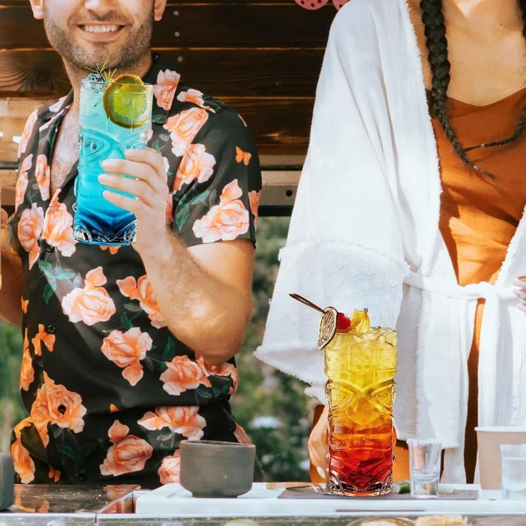 INFTYLE Tiki Cocktail Gläser Set 2-14 oz - Exotische Cocktails, Mai – Bild 7