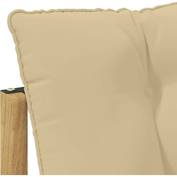 vidaXL Outdoor-Sofagarnitur 3 stk. Weiß und Beige Polyester 3385977 – Bild 5