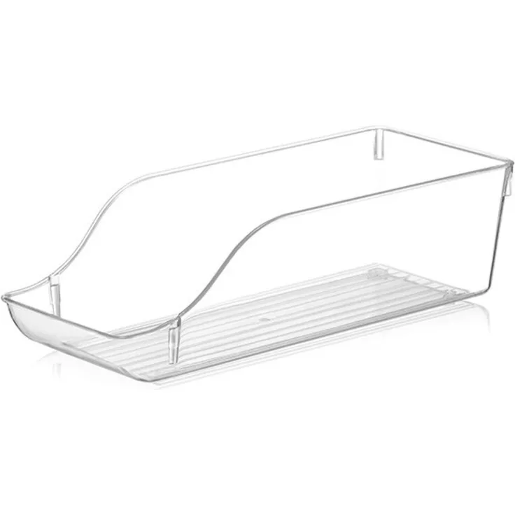 3 Stück Kühlschrank Organizer 15 x 10 cm, offenes Design in Transparent