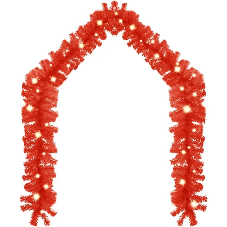 vidaXL Weihnachtsgirlande mit LED 5 m Rot 329195