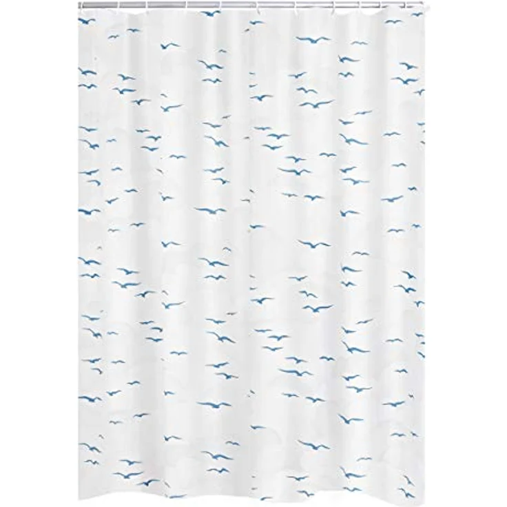 Ridder Duschvorhang Sylt blau Breite 120 cm – Bild 1