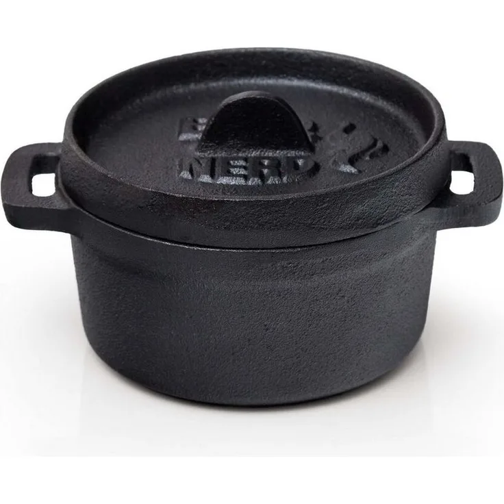 BBQ-Nerd Gusseisentopf Mini Dutch Oven - 1 Stück- 11x5 cm