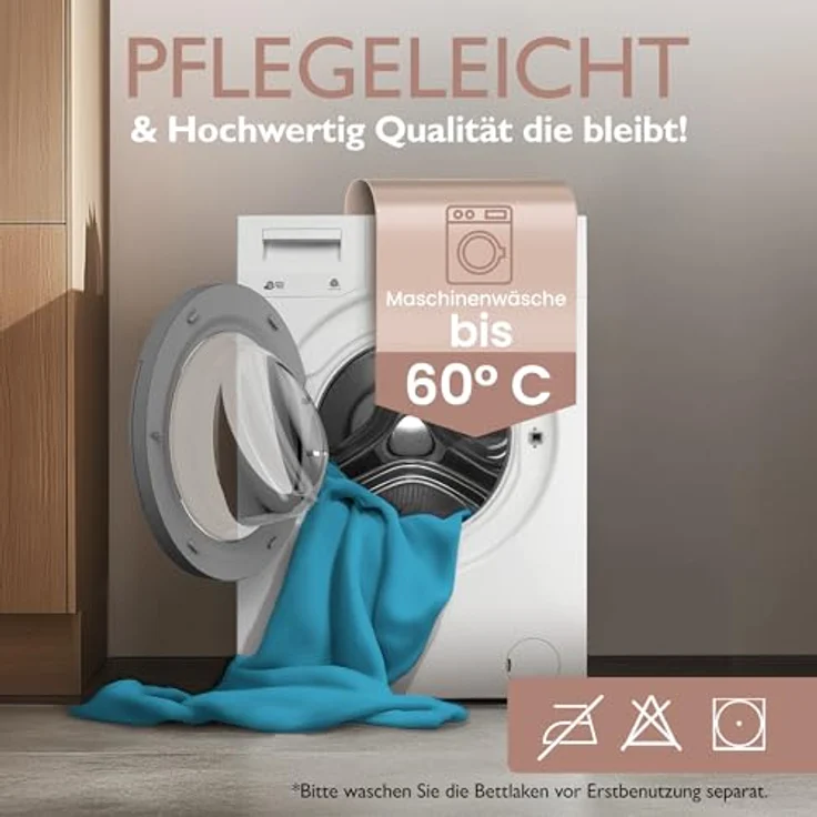 leevitex® Spannbettlaken für kalte Nächte – angenehm weich, passgenau, farbstark & pflegeleicht, Gummizug: Rundum – Bild 7