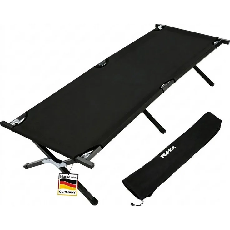 kehot Feldbett Feldbett klappbar 190×72,5 cm bis 300 kg belastbar (Campingbett faltbar mit Oxford-Gewebe und stabilem Stahlrahmen, Gästebett kompakt mit Tragetasche für Outdoor und Zuhause) Leichtes Reisebett schnell aufgebaut für Camping und Garten