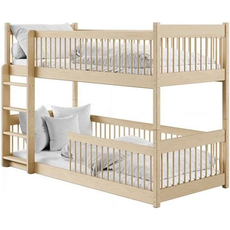 Kids Collective Kinderbett Hochbett Etagenbett 80x180, 90x190, 90x200 cm, umbaubar zu 2 Betten​ (mit abgerundeten Kanten), 90x190 cm von 4. bis 18. Lebensjahr, Natur​ – Bild 4