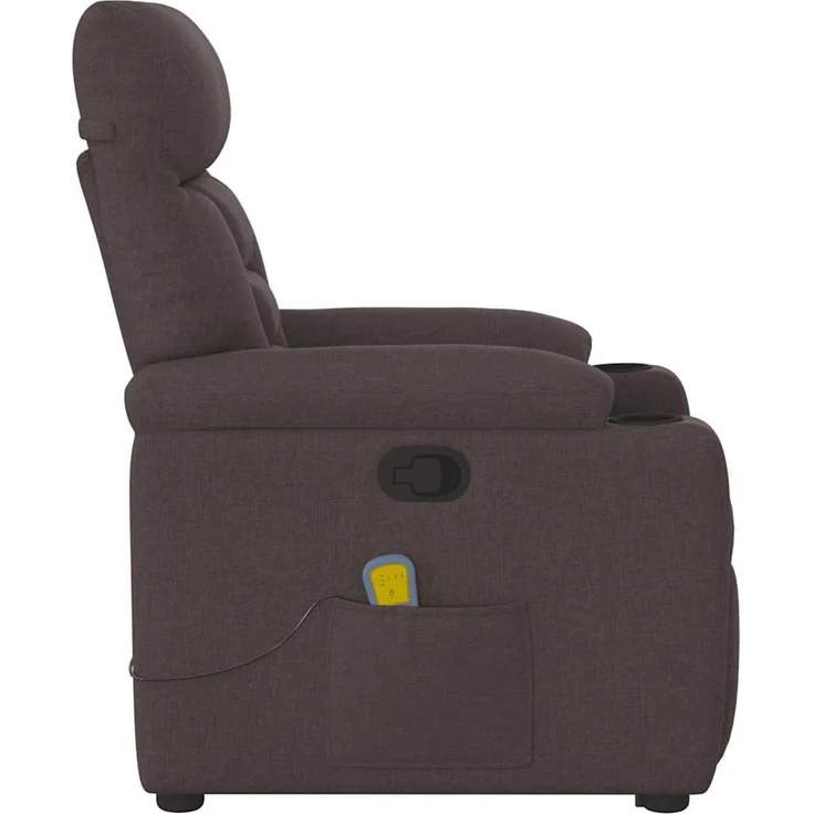 vidaXL Massagesessel mit Aufstehhilfe Dunkelbraun Stoff 3303047 – Bild 6