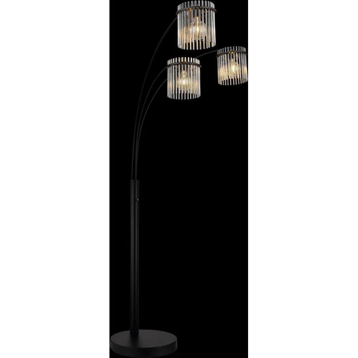 GLOBO LIGHTING Stehlampe GORLEY, ohne Leuchtmittel, Design Glasstäbe, Stehleuchte, Wohnzimmer, Esszimmer, Bogenlampe – Bild 2