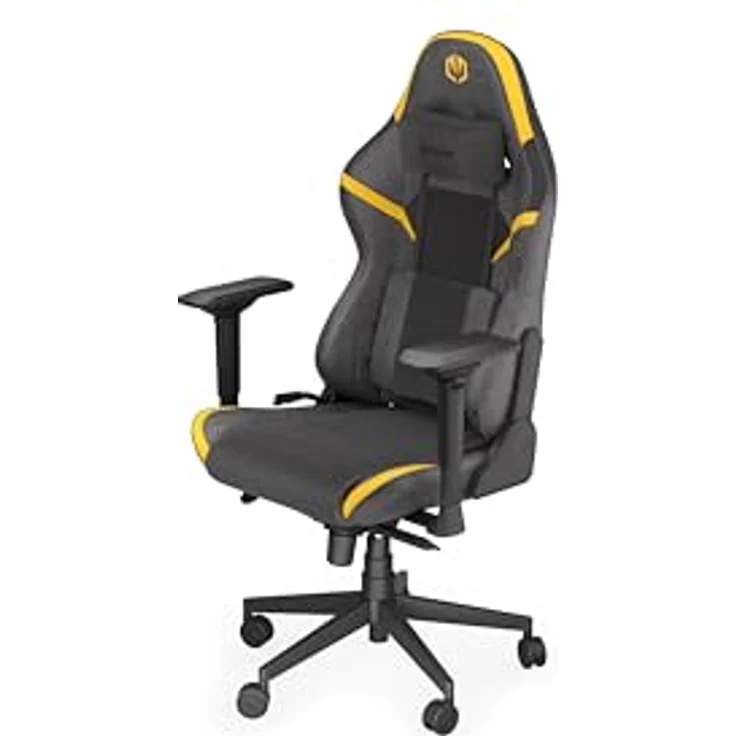 Endorfy FUR Scrim YL, Gaming Stuhl mit anpassbarer Rückenlehne und Gedächtnisschaumkissen, Schwarz, Gelb – Bild 4