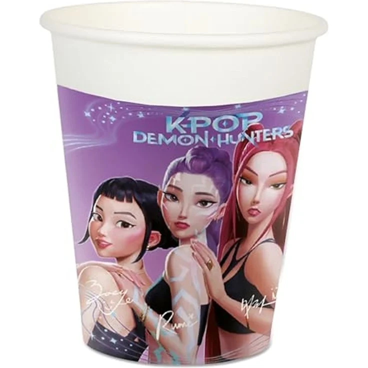 Procos Becher KPOP Demon Hunters - 8 Pappbecher - ca. 200 ml, 8-tlg, Papier – Bild 1
