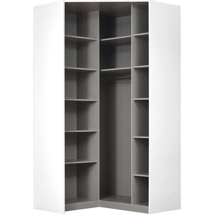 OTTO home Eckkleiderschrank Kleiderschrank Schrank Ankleidezimmer Schlafzimmer Garderobe AGORDO (in zwei Griff-Farben, Breite/Tiefe 117x117 cm, Höhen 210/229 cm) voll ausgestattet mit großzügigem Stauraum, 2 Höhen MADE IN GERMANY – Bild 3