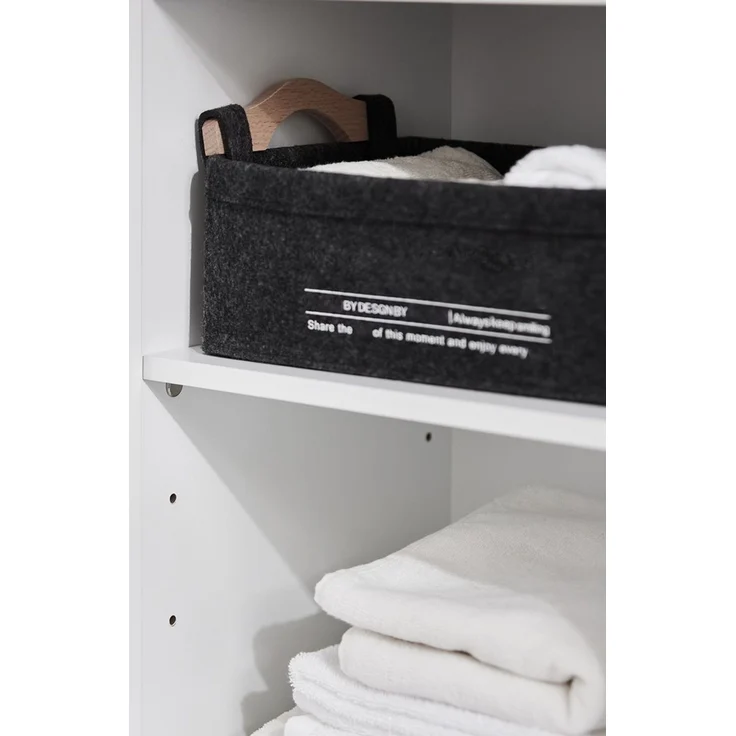 SoBuy BZR91-W Badezimmer-Hochschrank, MDF, Lackiert, Weiß, 34 x 170 x 30 cm – Bild 6