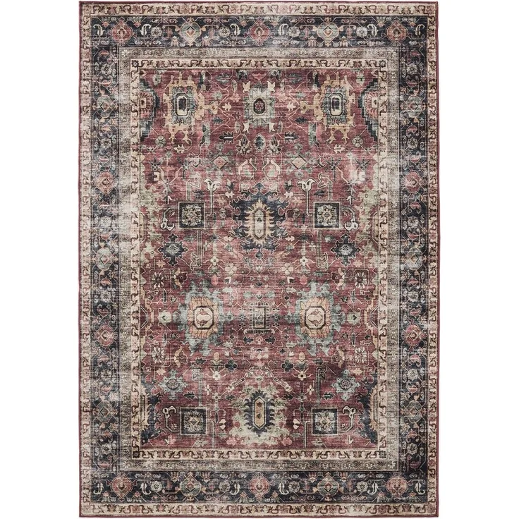benuta Teppich George, rechteckig, Höhe: 5 mm, Vintage-Look, Kurzflor, Teppich Wohnzimmer, Schlafzimmer, Waschbar