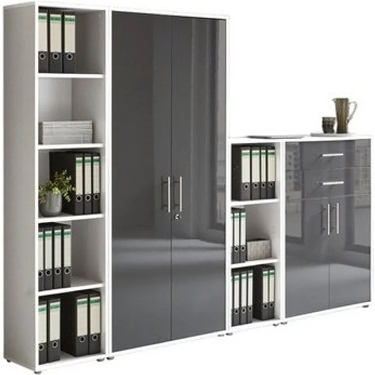 moebel-dich-auf Büromöbel-Set OFFICE EDITION, (Set 22, Aktenschrank, abschließbar, Metallgriffe), Made in Germany – Bild 3