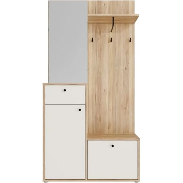 Forte Kompaktgarderobe KENDRAY - Diele Garderoben-Sets in Mauvella Eiche (D108)-Sand (U60)
