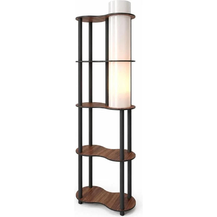 KAWOLA Stehlampe DALORA Holz walnuss 140 x 17 x 17 cm – Bild 3