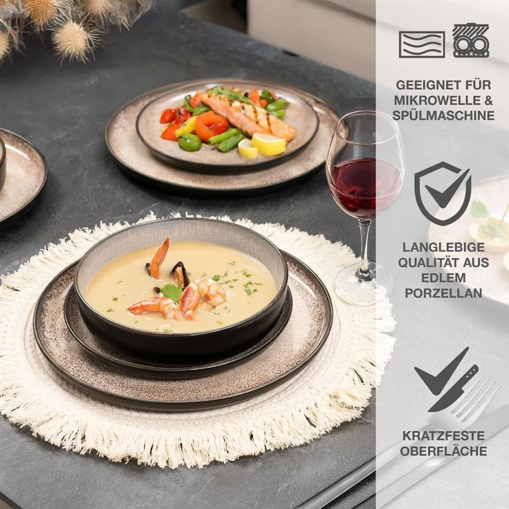 Moritz & Moritz VIDA 24tlg Geschirrset Beige – Bild 5
