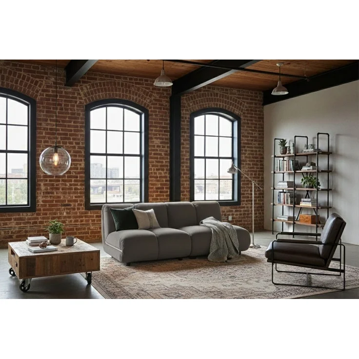KAWOLA Modulsofa LAYLA 2-Sitzer 2 Module Velvet taupe 74 x 99 x 183 cm – Bild 2
