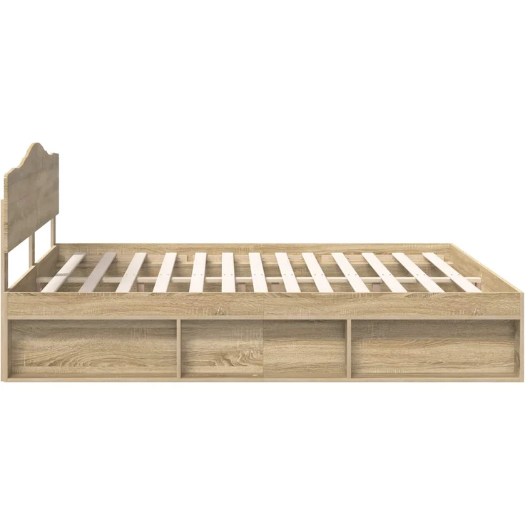 vidaXL Bettrahmen Sonoma 180 x 200 cm Massives Kiefernholz 3412864 – Bild 7