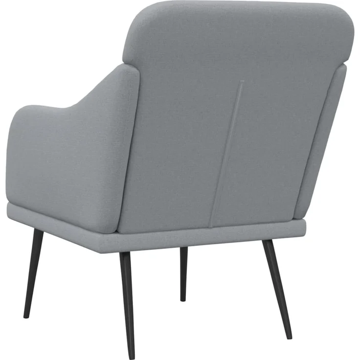 Sessel wohnzimmer, Relaxsessel Hellgrau 63x76x80 cm Stoff – Bild 5