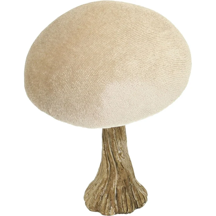 Dekoria Deko-Figur Velvet Mushroom 10 cm beige