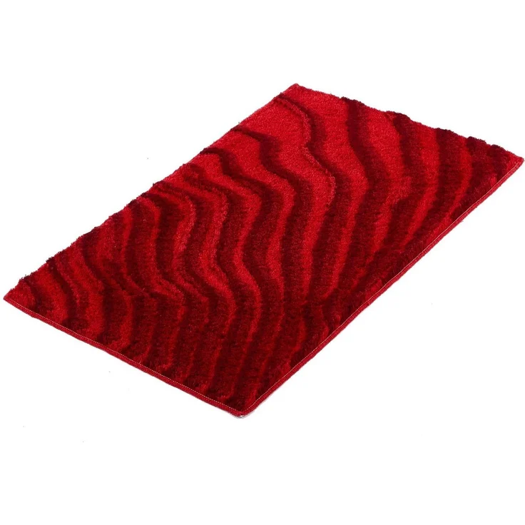 Kleine Wolke Badematte Terrace, Höhe 23 mm, rutschhemmend beschichtet, fußbodenheizungsgeeignet, Polyacryl, rechteckig, Badteppich, modernes Wellen Design, Hoch-Tief Effekt – Bild 5