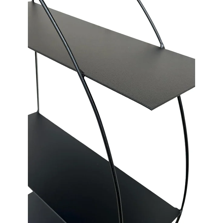 DanDiBo Wandregal Metall Schwarz Rund 96460 Wandmontage 80 cm Modern Wand Wandhalter Regal Wanddeko – Bild 5