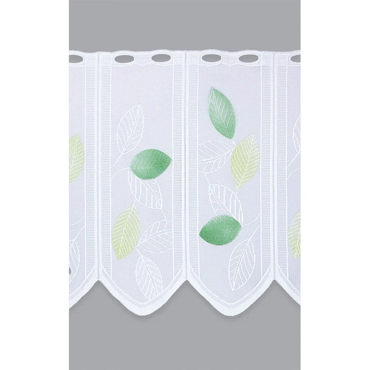 Scheibengardine Lysel - Laubblätter (Bx H) 255cm * 60cm Grün/minzgrün – Bild 3