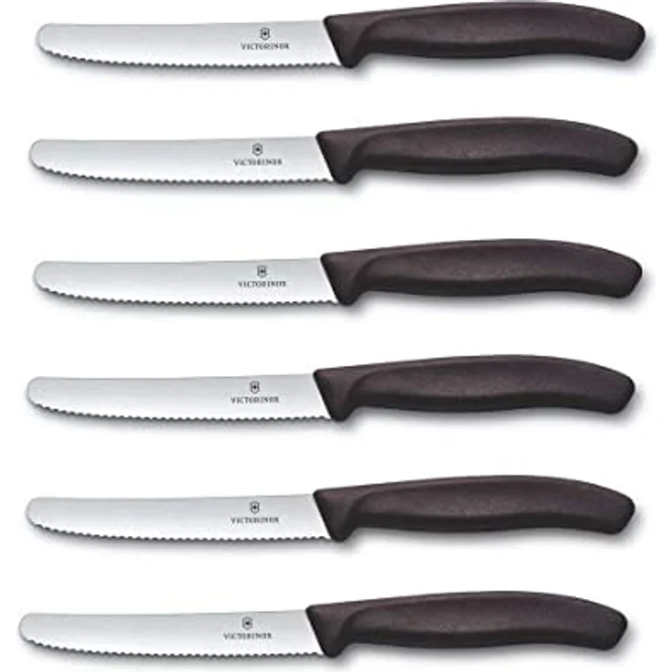 6 Stück Victorinox Tafelmesser Swiss Classic Grau / Braun Sonderedition – Bild 2