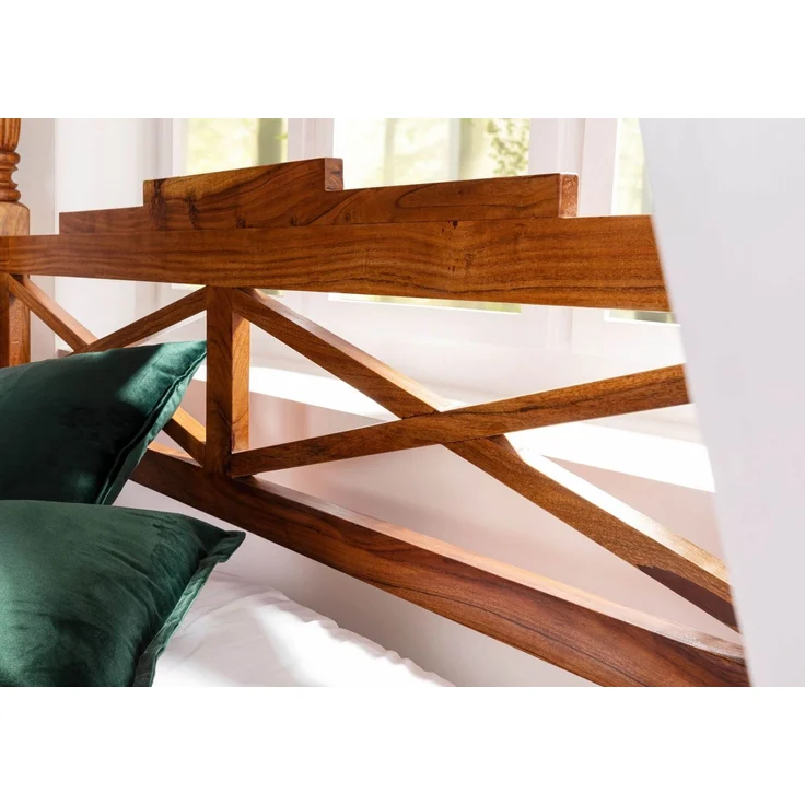 Himmelbett Akazie 200x200x224 honig lackiert OXFORD #0247 – Bild 5