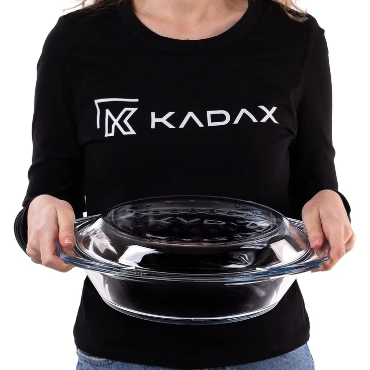 KADAX 2,9 l ovale Glas-Backform mit Deckel – Bild 3