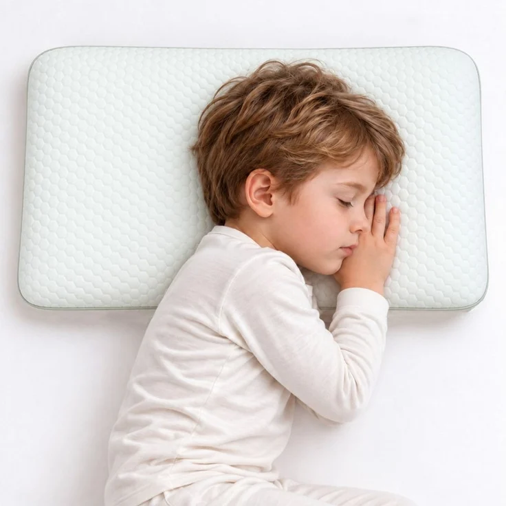 Esun Kopfkissen Kinderkissen Memory Foam Kissen, Ergonomisch Kinderkopfkissen ab 3-8, Füllung: 100% Memory Foam, Ruckenschlafer, Bauchschlafer, Seitenschlafer, Set, ergonomisches kopfkissen, seitenschläferkissen kinder, Atmungsaktiver 3D-Bezug Waschbar... – Bild 1