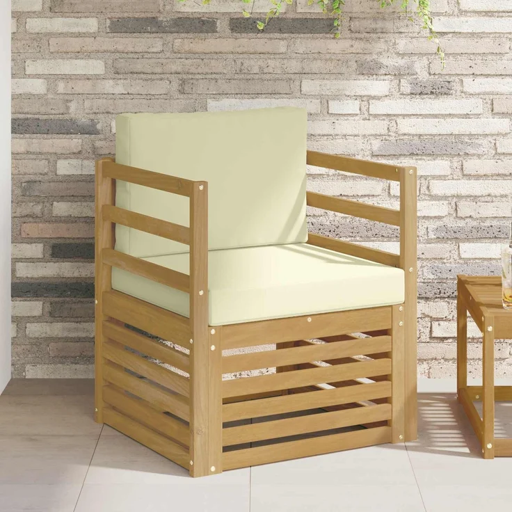 vidaXL Outdoor-Sofagarnitur Polyester Weiß 3439077 – Bild 1