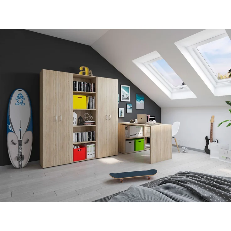 Trio >Trio< in Sonoma-Eiche - 57x186,5x33cm (BxHxT) – Bild 9