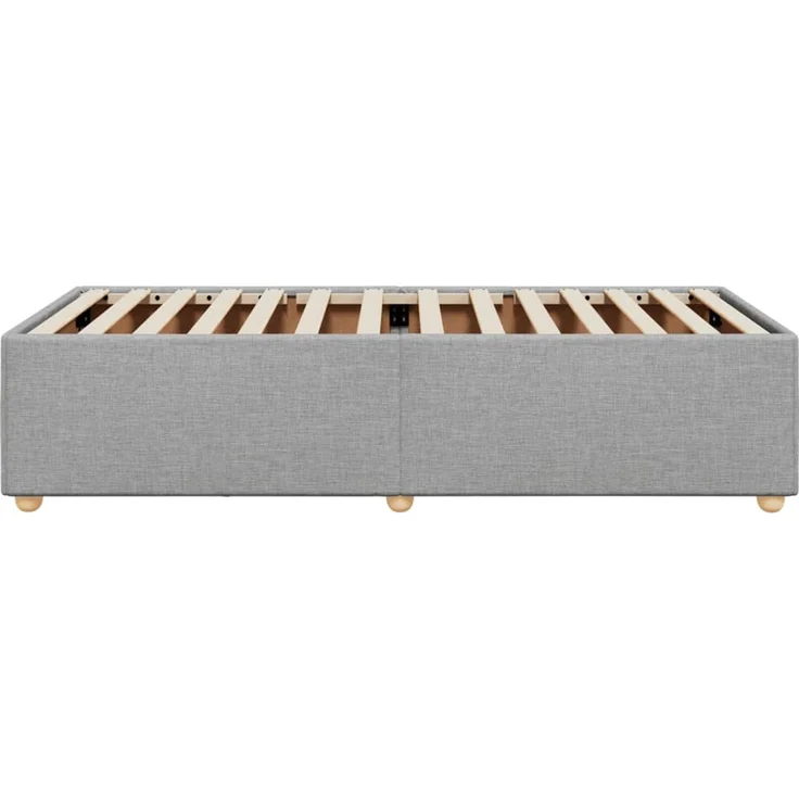 vidaXL Bettgestell ohne Matratze Hellgrau 90x190 cm Stoff 3284694 – Bild 5