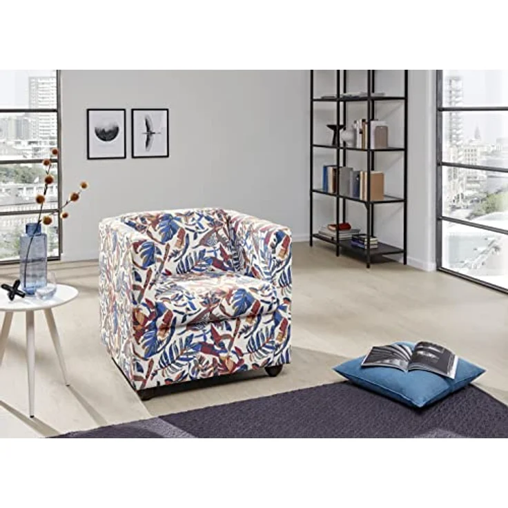 LOOKS by Wolfgang Joop Looks I Designer Sessel mit Federkern, Holzwerkstoff, beige Gemustert, 72 x 71 x 75 cm – Bild 3