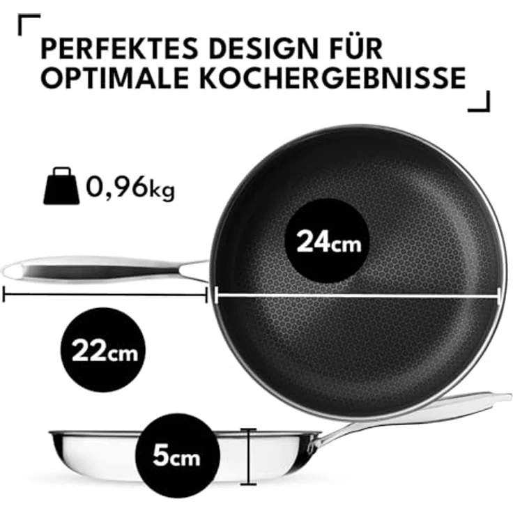 ONYX™ Hybride Bratpfanne 24 cm – Antihaft, PFAS-frei, kratzfest, für Induktion, ofen- & spülmaschinengeeignet – Bild 7