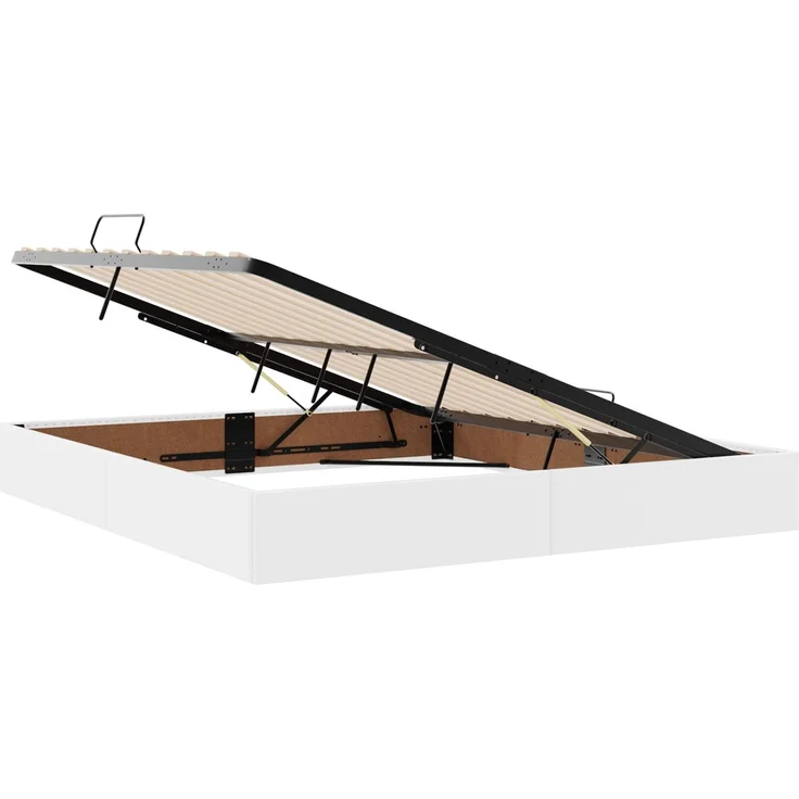 vidaXL Ottoman Bettgestell Reinweiß 160 x 200 cm Kunstleder 3442779 – Bild 6